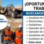 Avisos de trabajo en el sector minería y construcción ¡Únete al equipo de San Martin Contratistas!